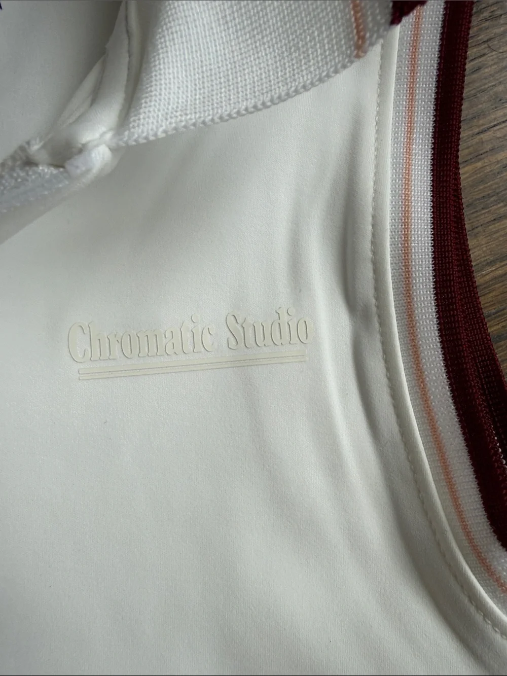 Zara White Tennis Matching Set with Maroon Trim